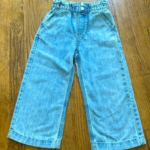 Wide leg paperbag waist girls jeans H&M denim &denim 5t paper bag
